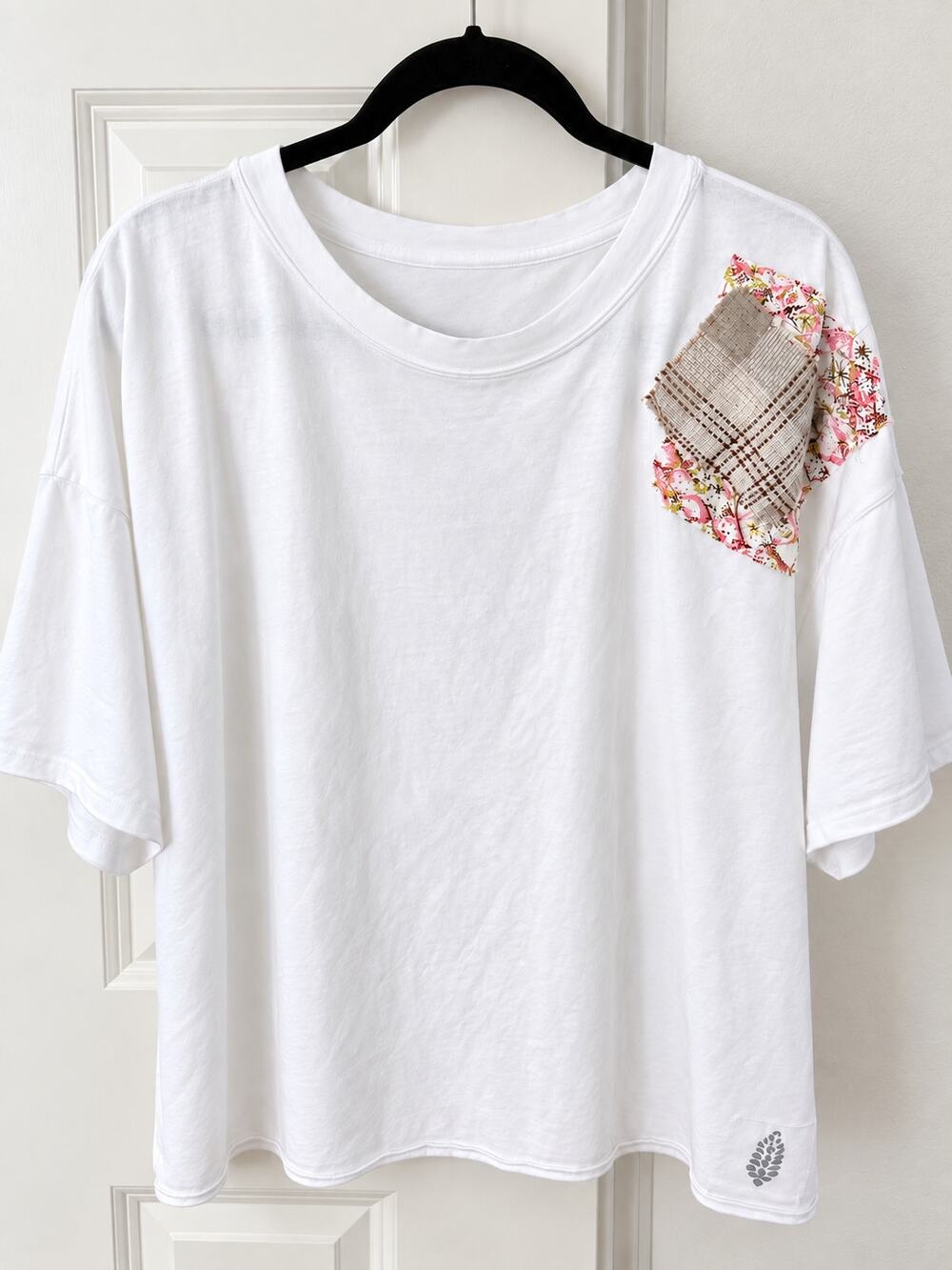 NWOT Free People Movement Upcycled White Boxy Tee - L